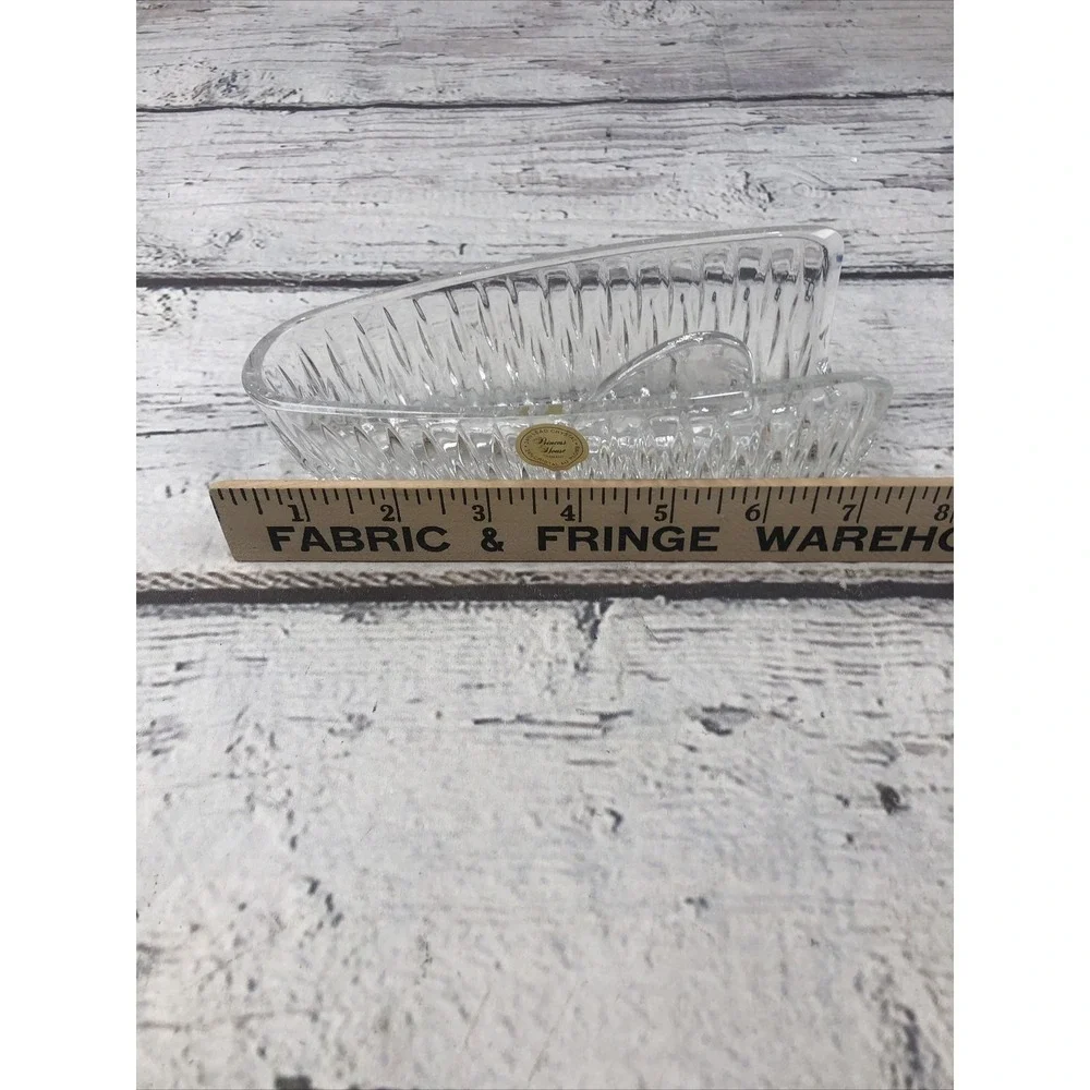 Vintage Princess House Lead Crystal Knife Holder Giftware #839 Original Box NEW